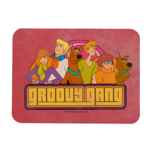 Scooby-Doo   "Groovy Gang" Retro Cartoon Graphic Magnet