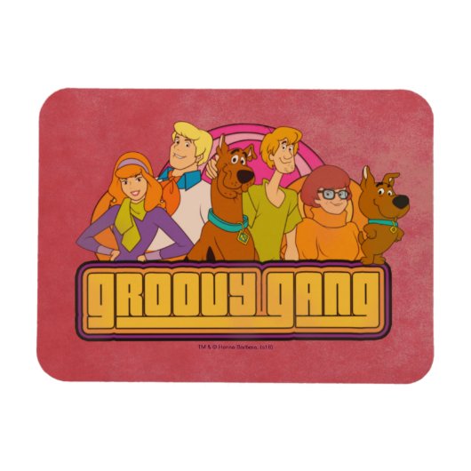 Scooby-Doo | "Groovy Gang" Retro Cartoon Graphic Magnet (Horizontal)