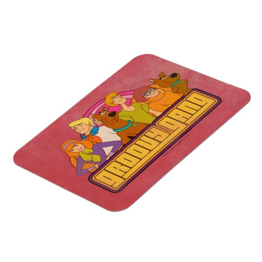 Scooby-Doo | "Groovy Gang" Retro Cartoon Graphic Magnet (Linke Seite)