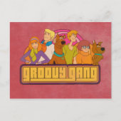 Scooby-Doo | "Groovy Gang" Retro Cartoon Graphic Postkarte (Vorderseite)