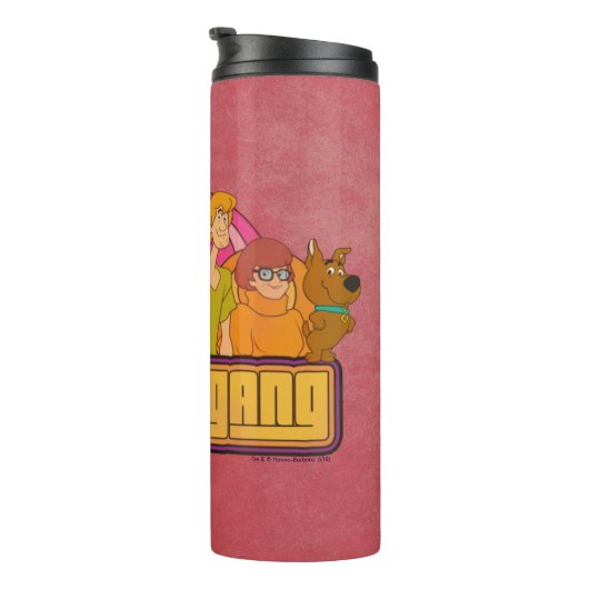 Scooby-Doo | "Groovy Gang" Retro Cartoon Graphic Thermosbecher (Nach rechts gedreht)