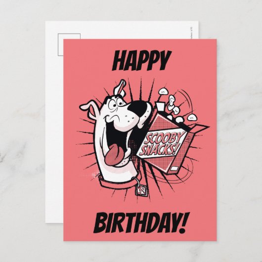 Scooby-Doo Halftone Scooby Snacks Postkarte (Vorne/Hinten)