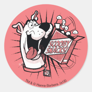 Scooby-Doo Halftone Scooby Snacks Runder Aufkleber