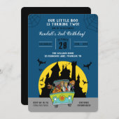 Scooby-Doo | Halloween 2. Geburtstag Einladung (Vorne/Hinten)