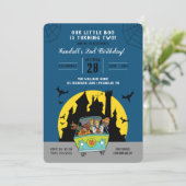 Scooby-Doo | Halloween 2. Geburtstag Einladung (Stehend Vorderseite)