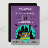 Scooby-Doo | Halloween 2. Geburtstag Einladung (Vorne/Hinten)