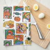 Scooby-Doo Halloween-Fotos Muster Geschirrtuch (Viertel Falte)