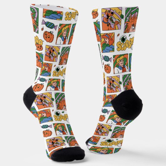Scooby-Doo Halloween-Fotos Muster Socken (Gewinkelt)