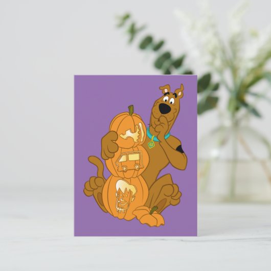 Scooby-Doo | Halloween Jack-O-Lantern Postkarte (Stehend Vorderseite)