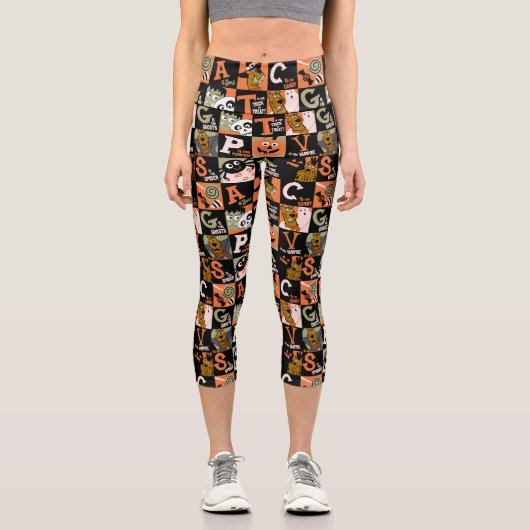 Scooby-Doo | Halloween Pattern Capri Leggings (Vorderseite)