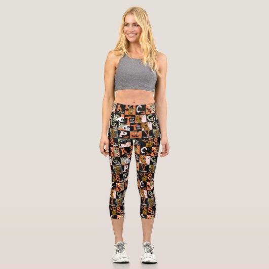 Scooby-Doo | Halloween Pattern Capri Leggings (Vorderseite)