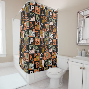 Scooby-Doo Halloween Pattern Duschvorhang