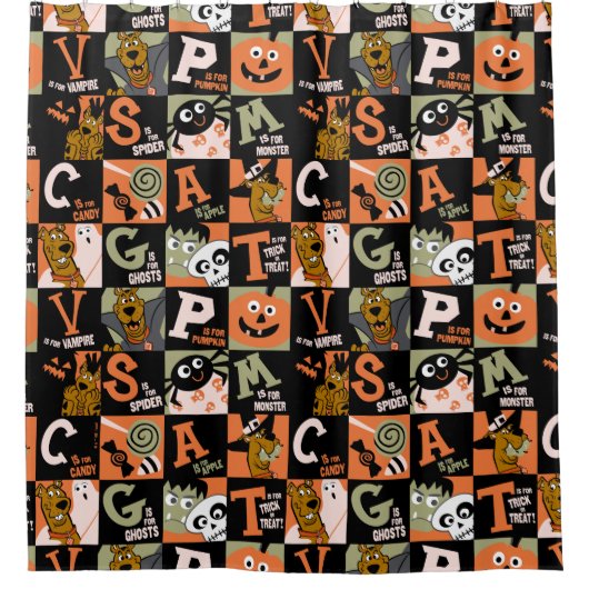 Scooby-Doo | Halloween Pattern Duschvorhang (Vorderseite)