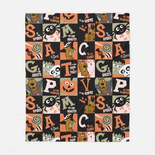 Scooby-Doo | Halloween Pattern Fleecedecke (Vorderseite)
