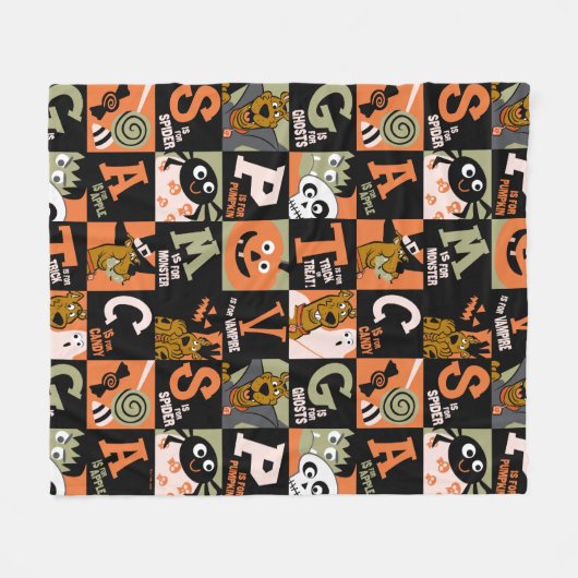 Scooby-Doo | Halloween Pattern Fleecedecke (Vorderseite (Horizontal))