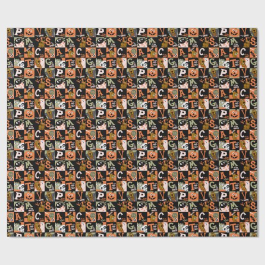 Scooby-Doo | Halloween Pattern Geschenkpapier (Flach)