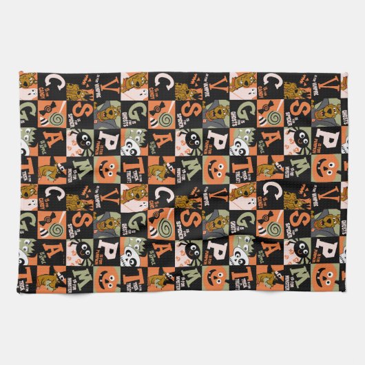 Scooby-Doo | Halloween Pattern Geschirrtuch (Horizontal)