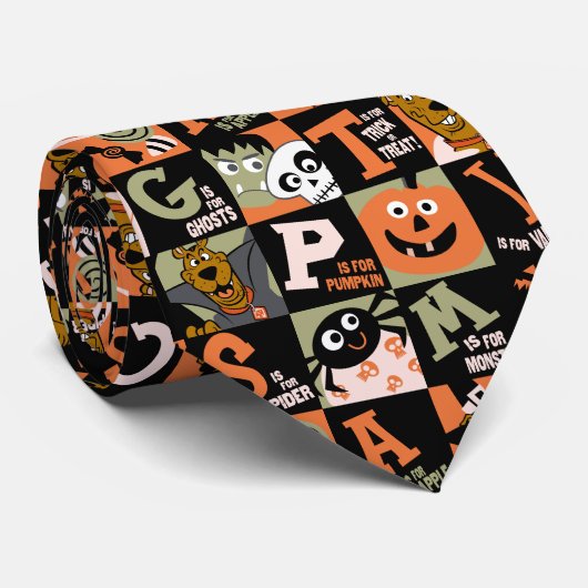 Scooby-Doo | Halloween Pattern Krawatte (Gerollt)