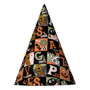Scooby-Doo Halloween Pattern Partyhütchen