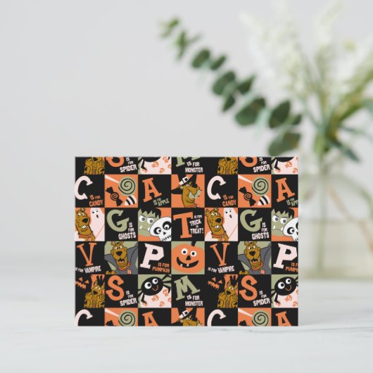 Scooby-Doo | Halloween Pattern Postkarte (Stehend Vorderseite)