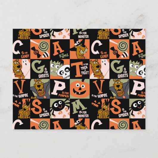 Scooby-Doo | Halloween Pattern Postkarte (Vorderseite)