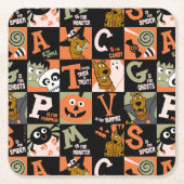 Scooby-Doo | Halloween Pattern Rechteckiger Pappuntersetzer (Vorderseite)