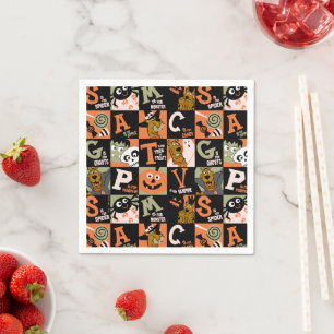 Scooby-Doo Halloween Pattern Serviette
