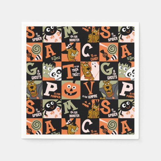 Scooby-Doo | Halloween Pattern Serviette (Vorderseite)