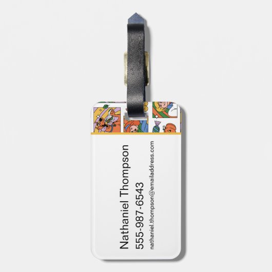 Scooby-Doo Halloween Photos Pattern Gepäckanhänger (Rückseite vertikal)