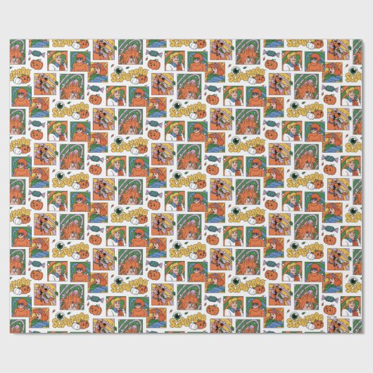 Scooby-Doo Halloween Photos Pattern Geschenkpapier (Flach)