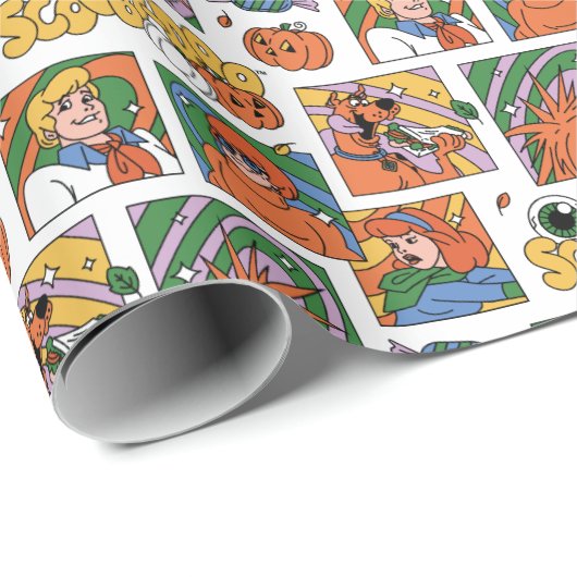 Scooby-Doo Halloween Photos Pattern Geschenkpapier (Rolleneckpunkt)
