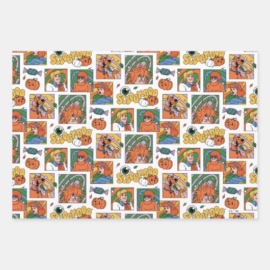 Scooby-Doo Halloween Photos Pattern Geschenkpapier Set (Vorderseite 2)