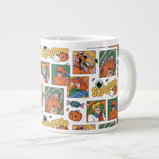 Scooby-Doo Halloween Photos Pattern Jumbo-Tasse (Vorderseite Rechts)
