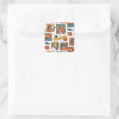 Scooby-Doo Halloween Photos Pattern Quadratischer Aufkleber (Tasche)