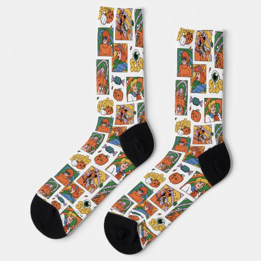 Scooby-Doo Halloween Photos Pattern Socken (Linkes Detail)