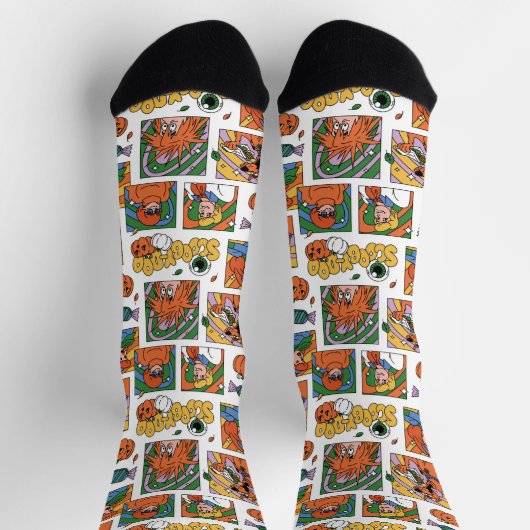 Scooby-Doo Halloween Photos Pattern Socken (Oben)
