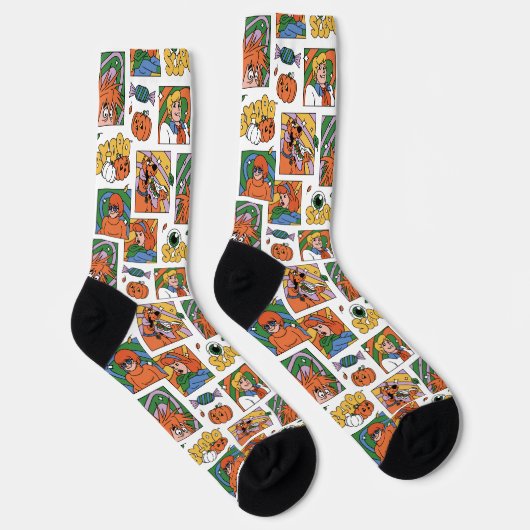 Scooby-Doo Halloween Photos Pattern Socken (Rechts)