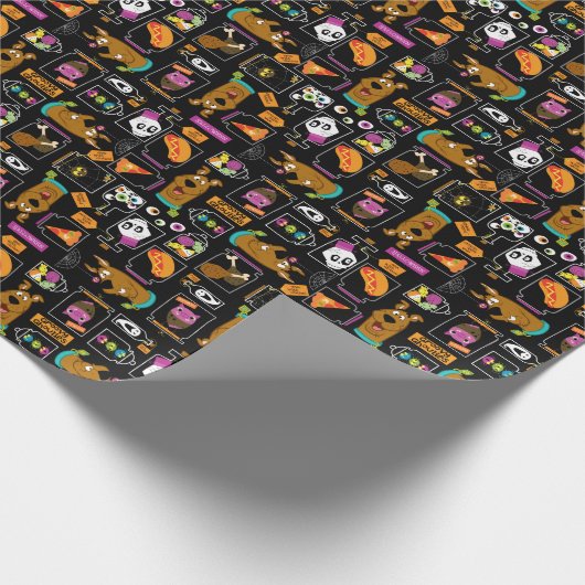 Scooby-Doo | Halloween Scooby-Doo-Muster Geschenkpapier (Ecke)