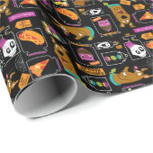 Scooby-Doo | Halloween Scooby-Doo-Muster Geschenkpapier (Rolleneckpunkt)