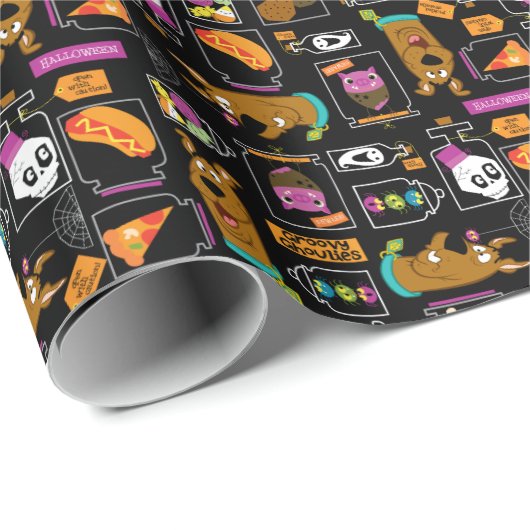 Scooby-Doo | Halloween Scooby-Doo-Muster Geschenkpapier (Rolleneckpunkt)