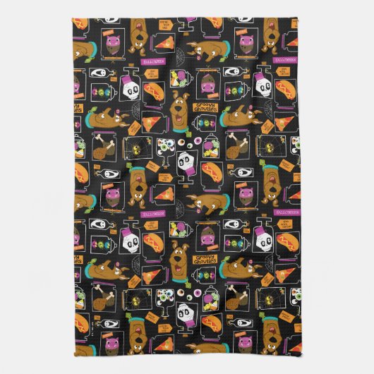 Scooby-Doo | Halloween Scooby-Doo-Muster Geschirrtuch (Vertikal)