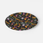 Scooby-Doo | Halloween Scooby-Doo-Muster Pappteller (Schrägansicht)