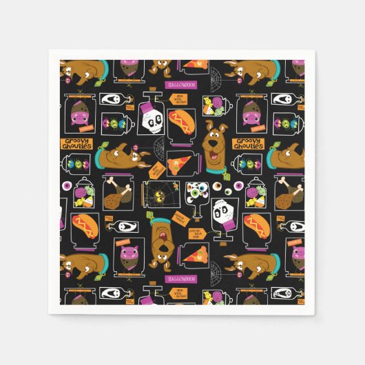 Scooby-Doo | Halloween Scooby-Doo-Muster Serviette (Vorderseite)
