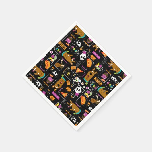 Scooby-Doo | Halloween Scooby-Doo-Muster Serviette (Ecke)