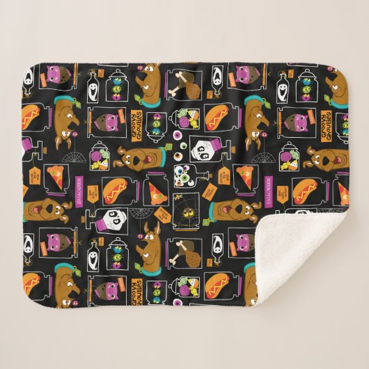 Scooby-Doo | Halloween Scooby-Doo-Muster Sherpadecke (Vorderseite (Horizontal))