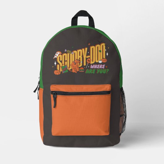 Scooby-Doo Halloween Snack Logo Bedruckter Rucksack (Vorderseite)