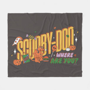 Scooby-Doo Halloween-Snack-Logo Fleecedecke