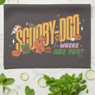 Scooby-Doo-Halloween-Snack-Logo Geschirrtuch