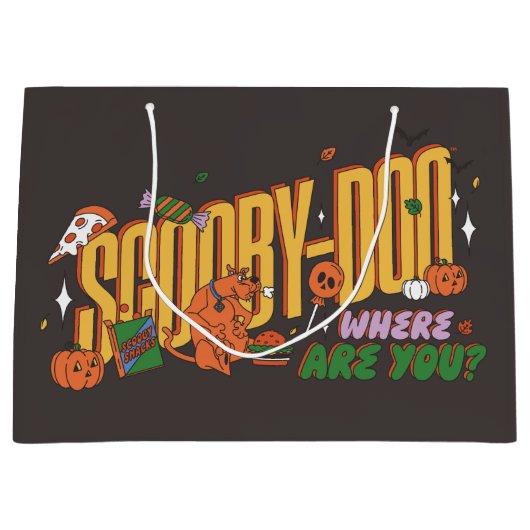 Scooby-Doo Halloween-Snack-Logo Große Geschenktüte (Vorderseite)