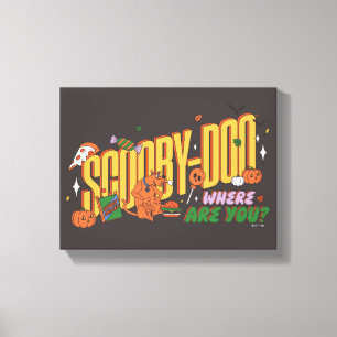 Scooby-Doo-Halloween-Snack-Logo Leinwanddruck